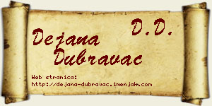 Dejana Dubravac vizit kartica